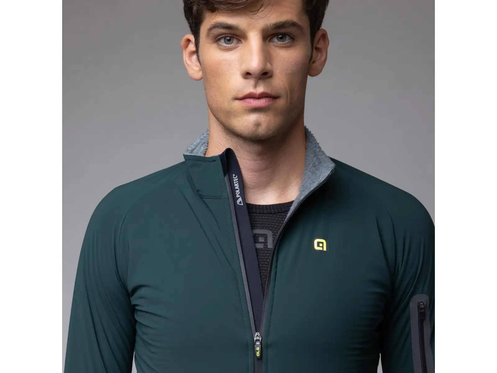 Alé R-EV1 Thermo Shield męska zimowa kurtka rowerowa Bottle Green