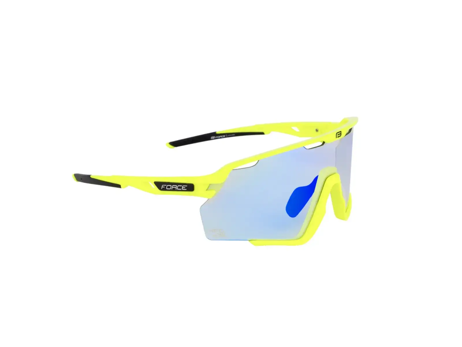 Force Cyclone okulary rowerowe czarna fluo/niebieskie fotochromatyczne szkło