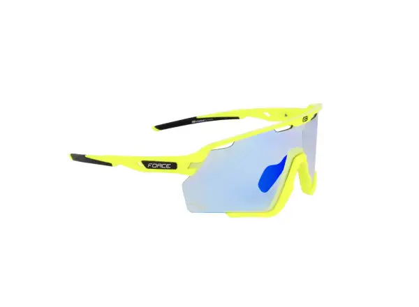 Force Cyclone okulary rowerowe czarna fluo/niebieskie fotochromatyczne szkło