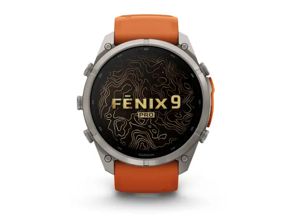 Garmin Fénix 9 Pro inReach 51 mm smartwatch  Titanium Autumn orange/Spark orange