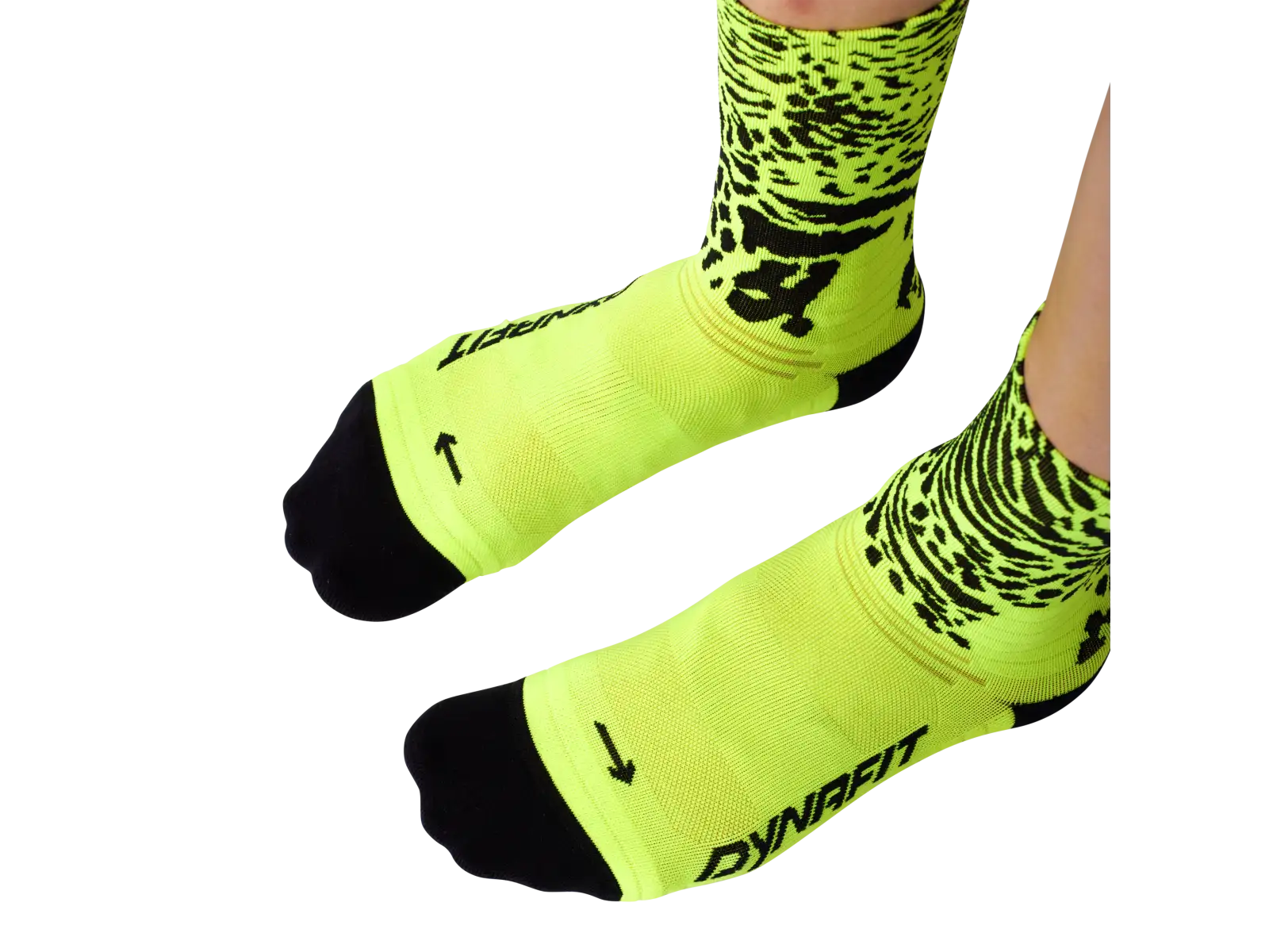 Dynafit Run Wild Crew skarpety do biegania Black Out/Ultra Yellow
