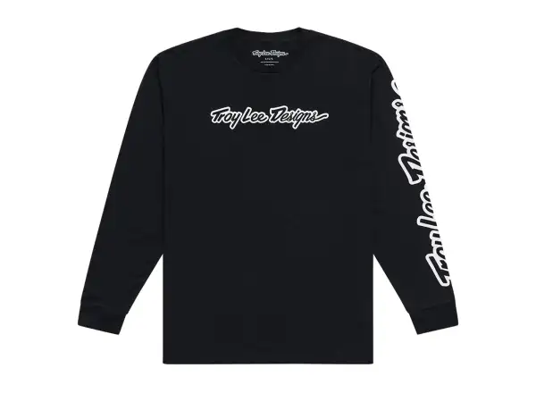 Troy Lee Designs Signature koszulka z długim rękawem Black