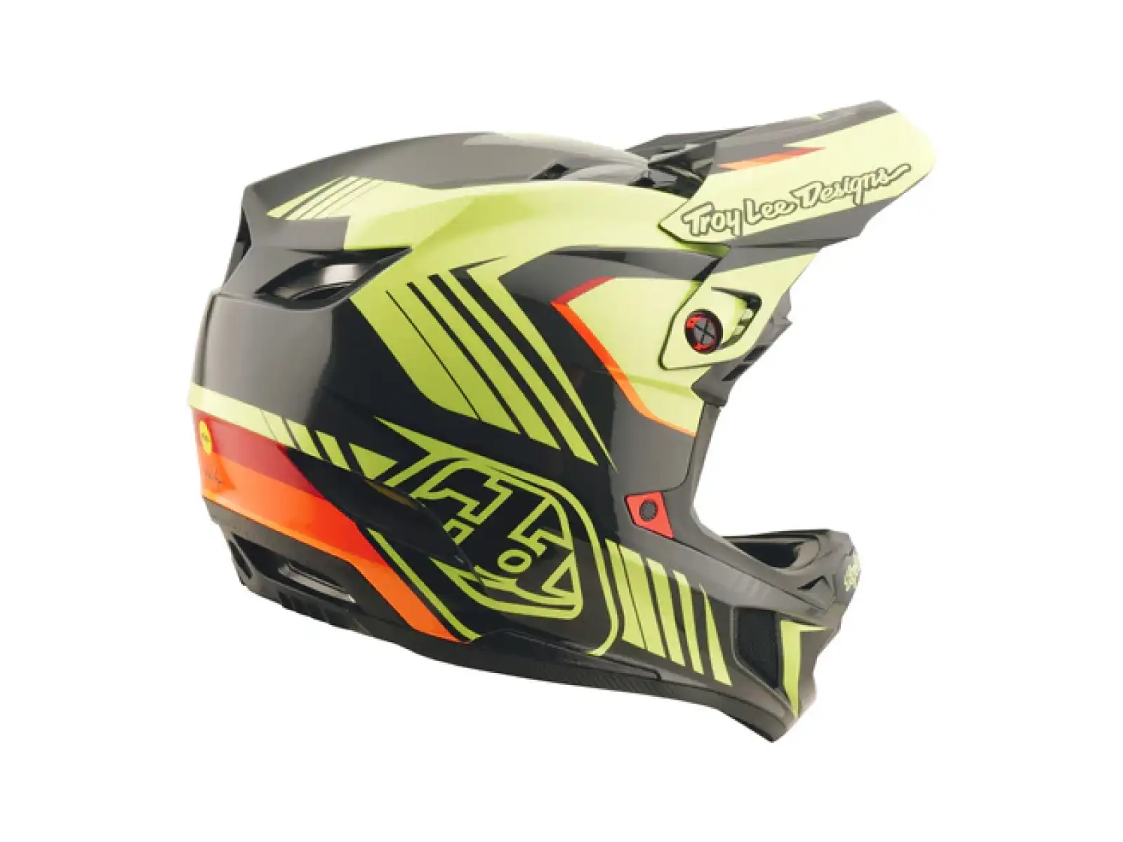 Troy Lee Designs D4 Polyacrylite Qualifier kask Black/Yellow
