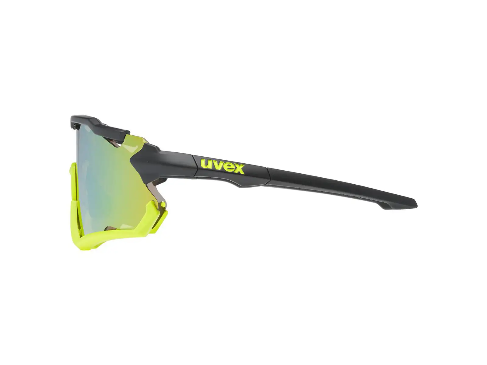 UVEX Sportstyle 228 okulary Black Lime Mat / Mirror Yellow (Cat. 3)