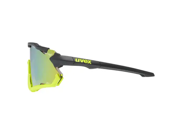 UVEX Sportstyle 228 okulary Black Lime Mat / Mirror Yellow (Cat. 3)