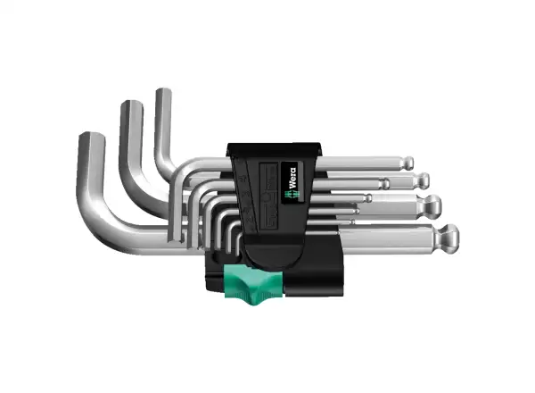 Wera 950/9 Hex-Plus 3 klucze imbusowe L krótkie chrom zestaw 9 szt.