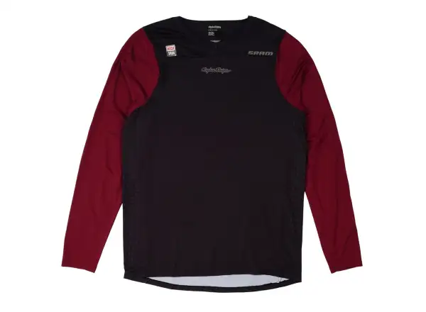 Troy Lee Designs x SRAM Skyline męska koszulka z długim rękawem Radioscape Black/Berry