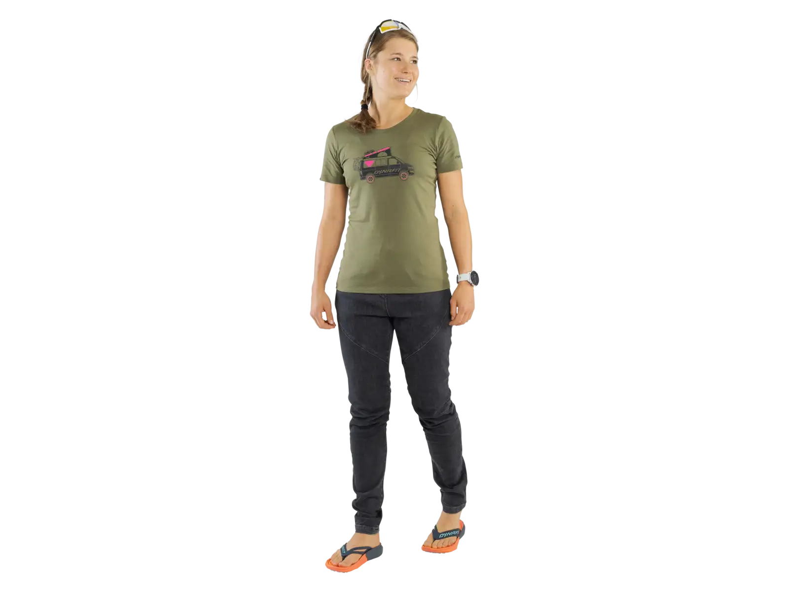 Dynafit Graphic Cotton damski t-shirt krótki rękaw Winter Moss/Dynavan