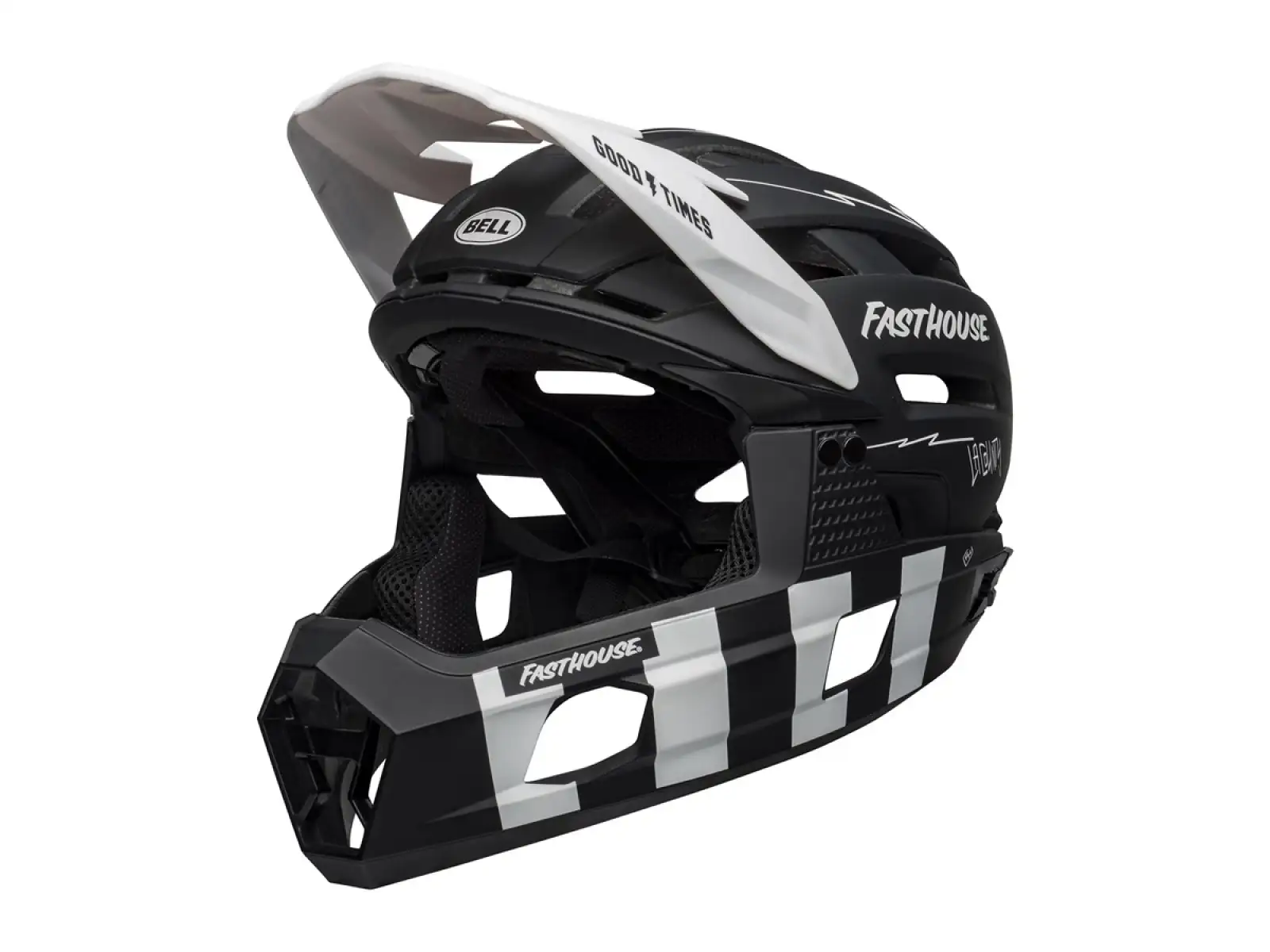 Bell Super Air R Mips kask mat black/white fasthouse