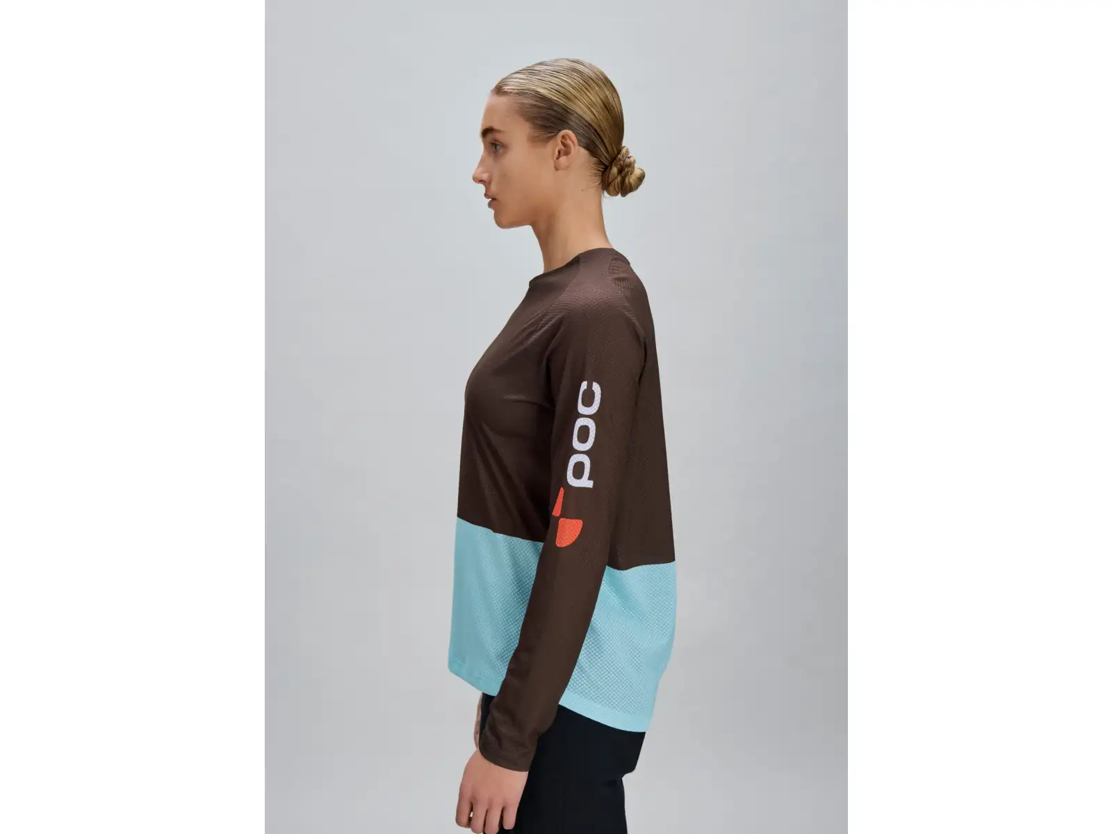 POC Motion Air damska koszulka z długim rękawem Bronzite Brown/Lazurite Blue