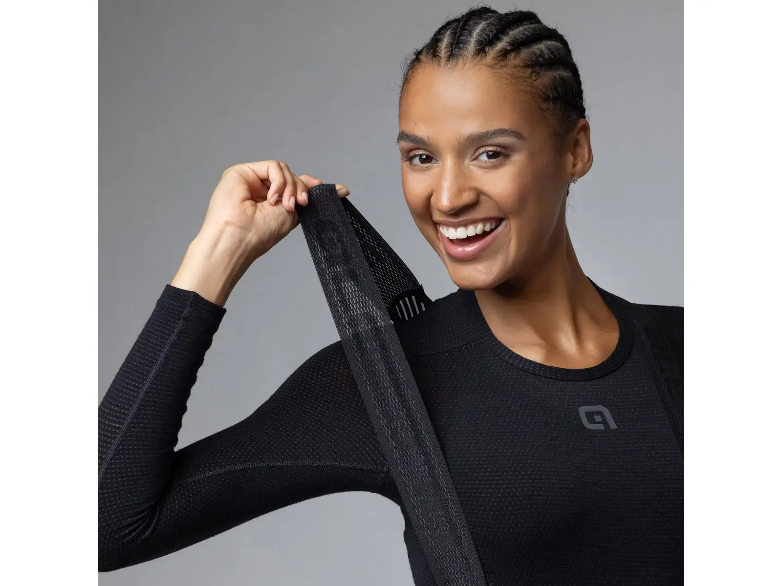 Alé Pragma Winter damskie zimowe spodnie rowerowe Rope Grey
