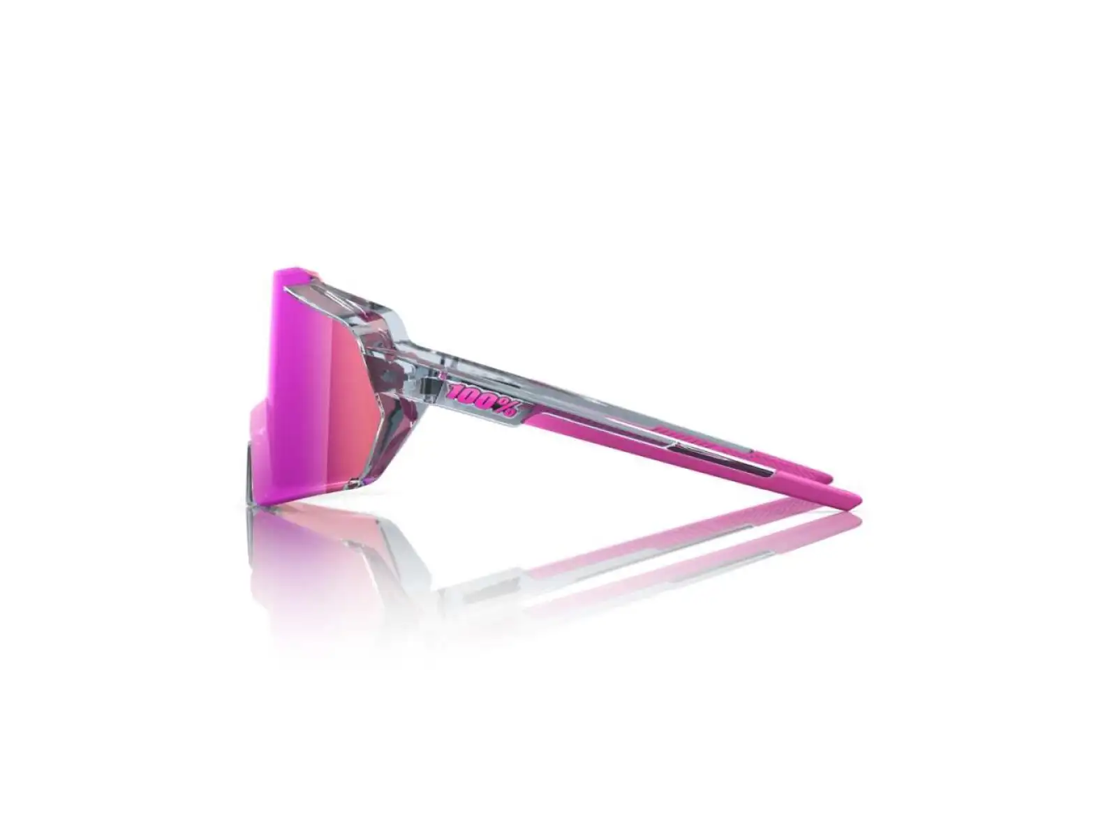 100% Korbin okulary Polished Translucent Grey/Purple Multilayer Mirror