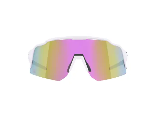 Force Strive okulary białe/fioletowo-żółte lustrzane szkło