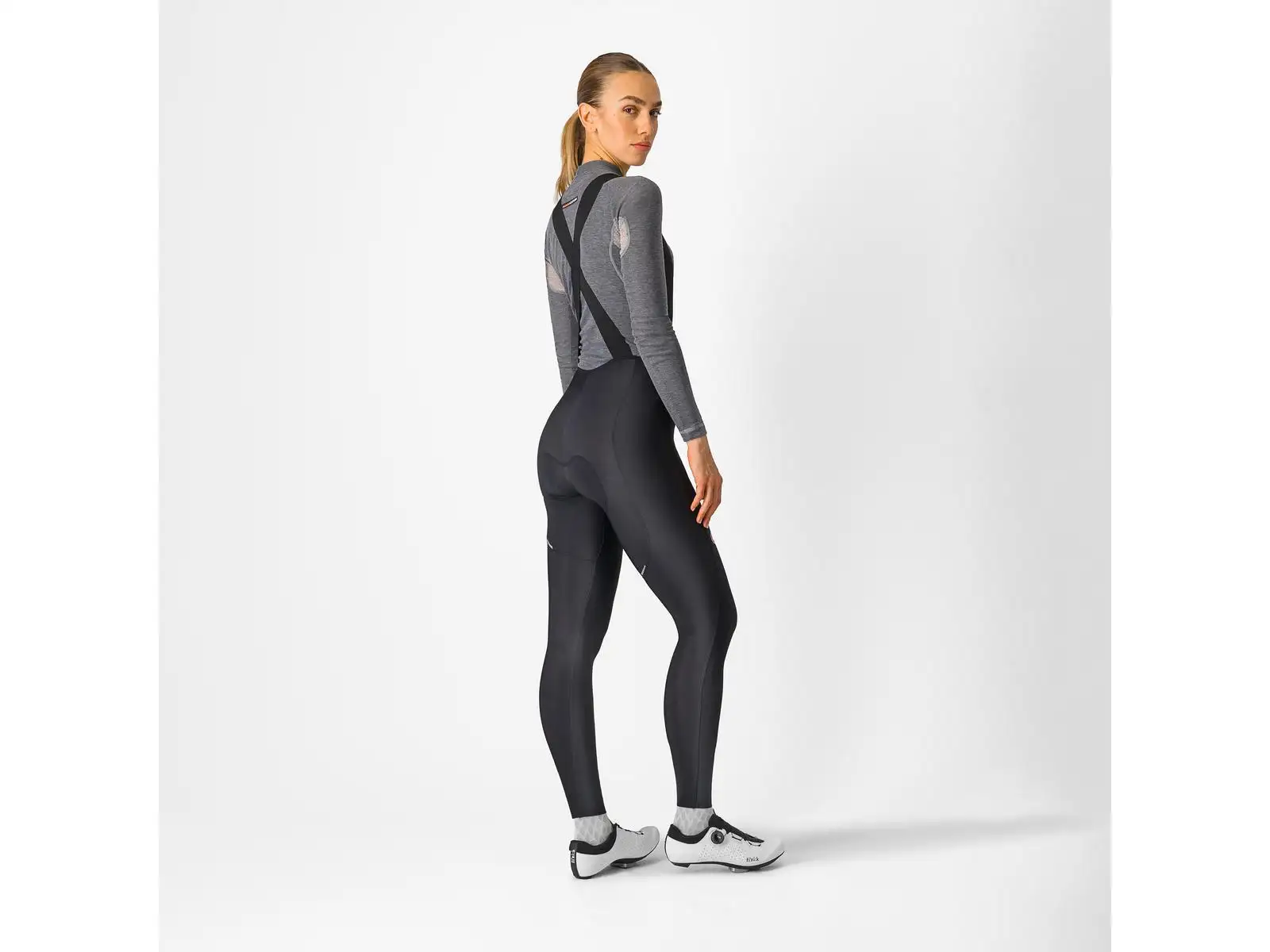 Castelli Espresso Bibtight damskie spodnie z szelkami i wkładką Black