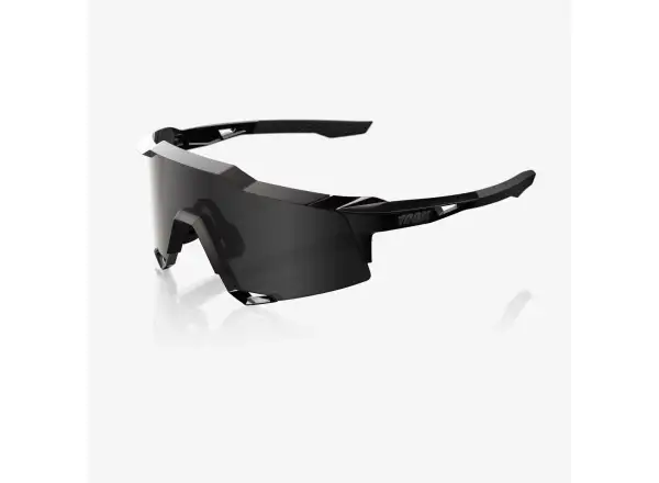 100% Speedcraft okulary przeciwsłoneczne Matte Black Gloss Black/Black Mirror