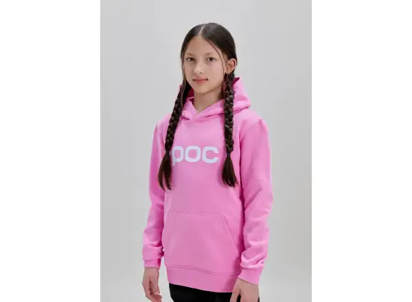 POC Hood Jr bluza dziecięca z kapturem Thulite Pink/Hydrogen White