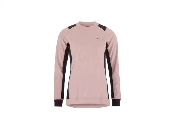 Craft Core Dry Baselayer damski zestaw koszulka długi rękaw+spodnie różowy