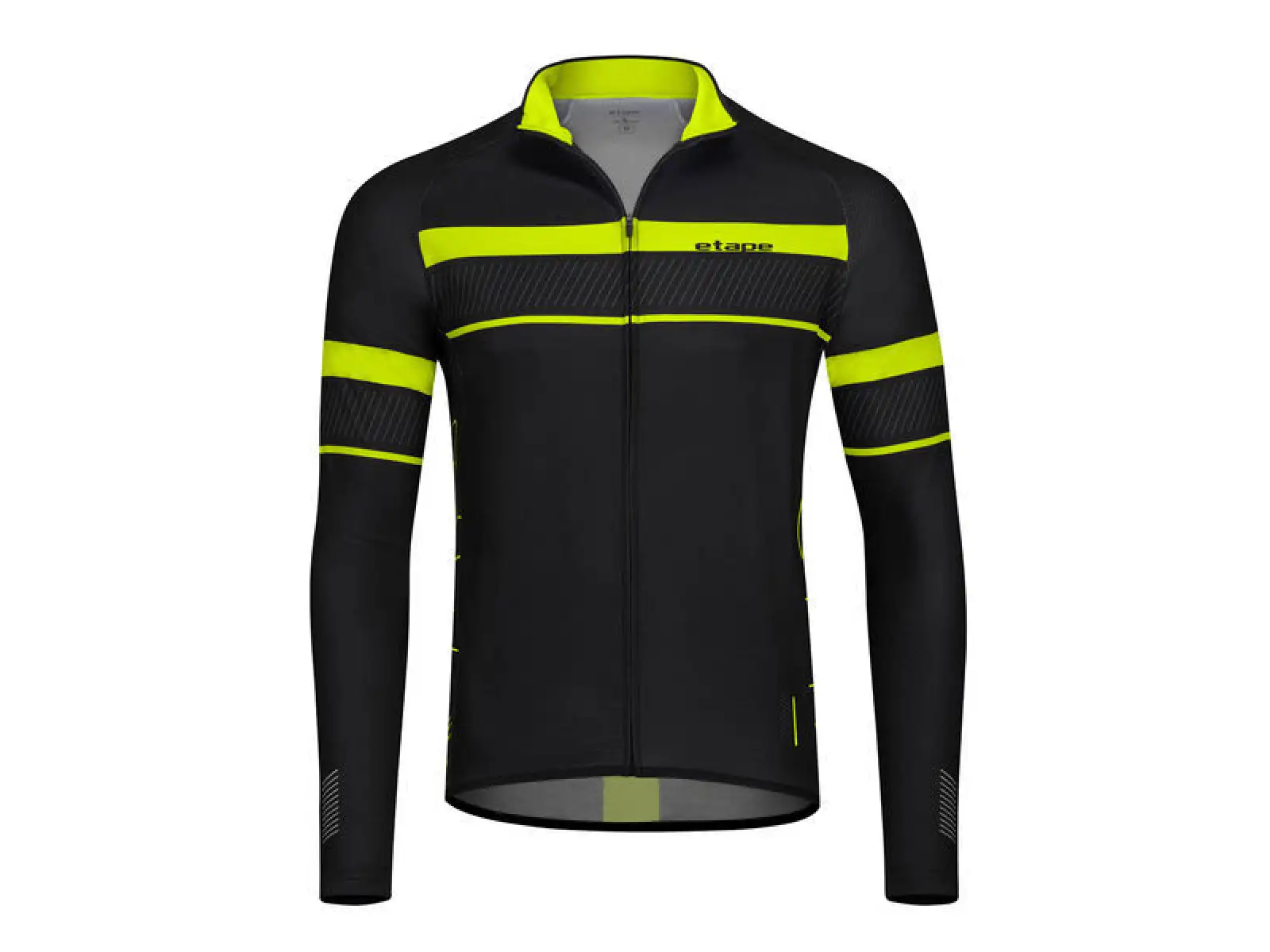 Etape Comfort 2.0 męska koszulka z długim rękawem czarna/żółta fluo