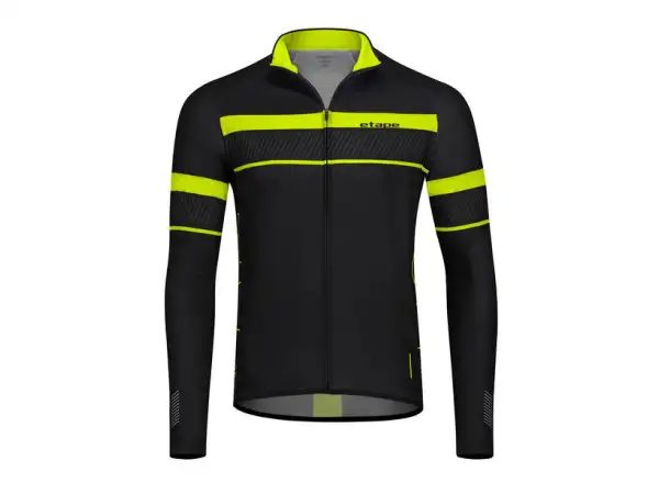 Etape Comfort 2.0 męska koszulka z długim rękawem czarna/żółta fluo