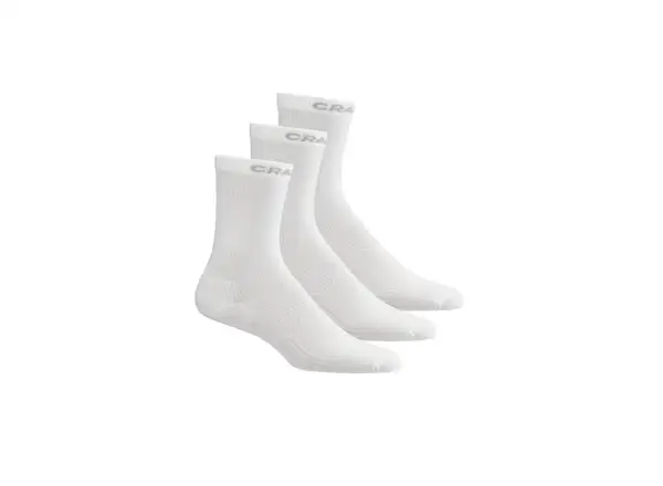 Craft Core Dry High 3-pack skarpety biała