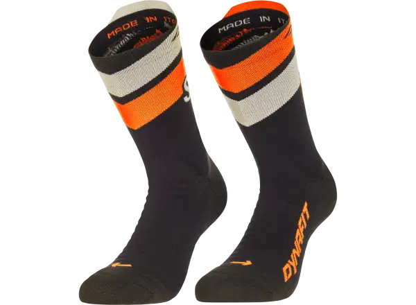 Dynafit Ultra Crew skarpety do biegania Black Out/Ultra Orange