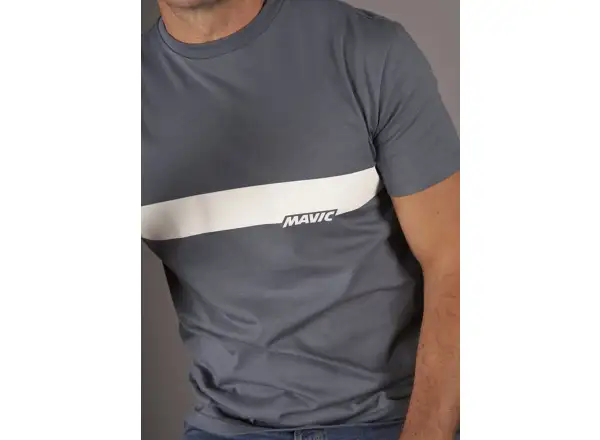 Mavic Corporate Stripe męska koszulka krótki rękaw Orion Blue/Off White