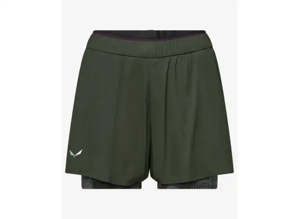 Salewa Pedroc Durastretch 2w1 damskie spodenki Dark olive