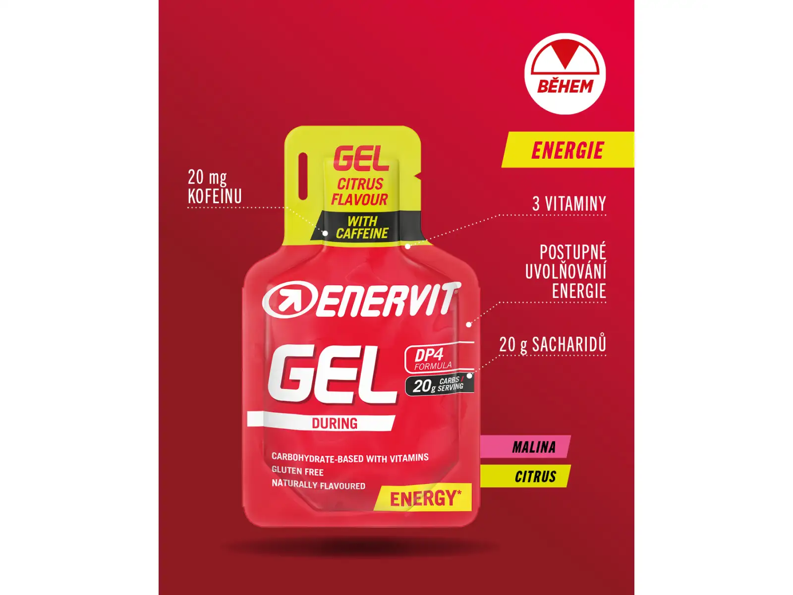 Enervit Żel z kofeiną 25 ml malina