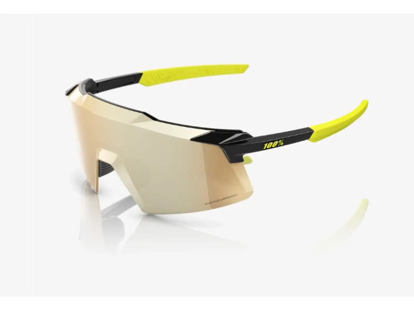 100% Aerocraft okulary Gloss Metallic Black/Photochromic