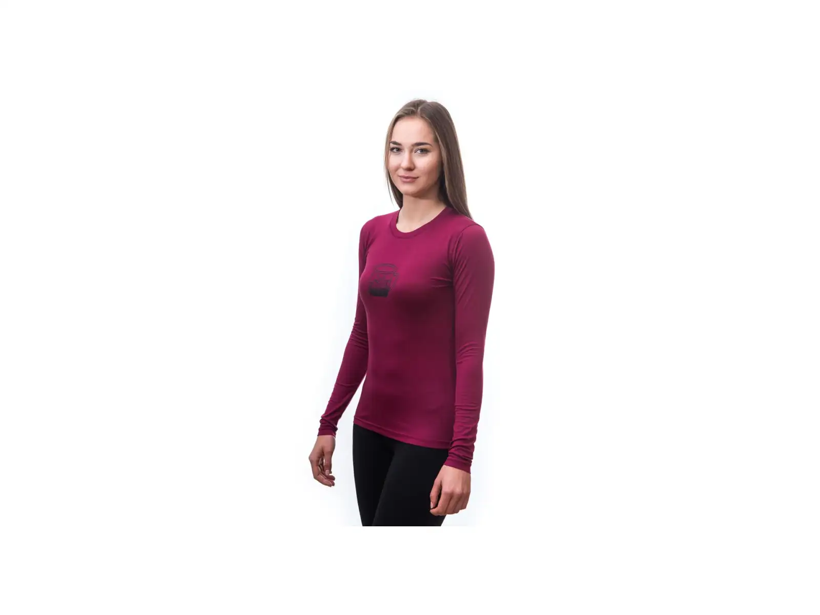 Sensor Merino Active Pt Mug damska koszulka dlugi rękaw Lilla