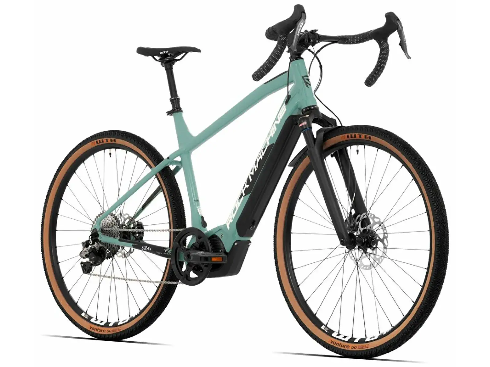 Rock Machine Gravelride e700 Di2 gravel rower elektryczny miętowy/srebrny