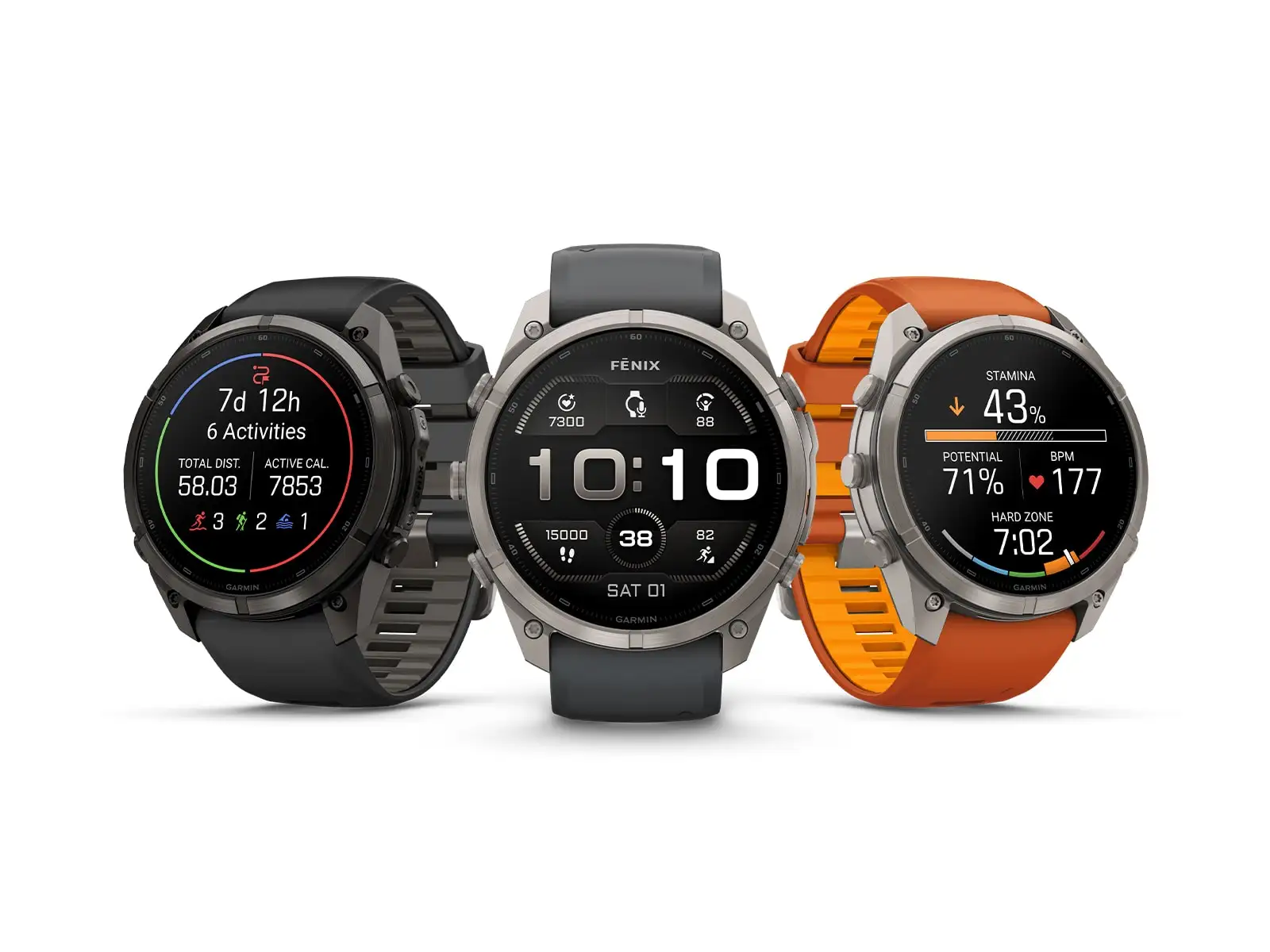 Garmin Fénix 9 Pro inReach 51 mm smartwatch  Titanium Autumn orange/Spark orange