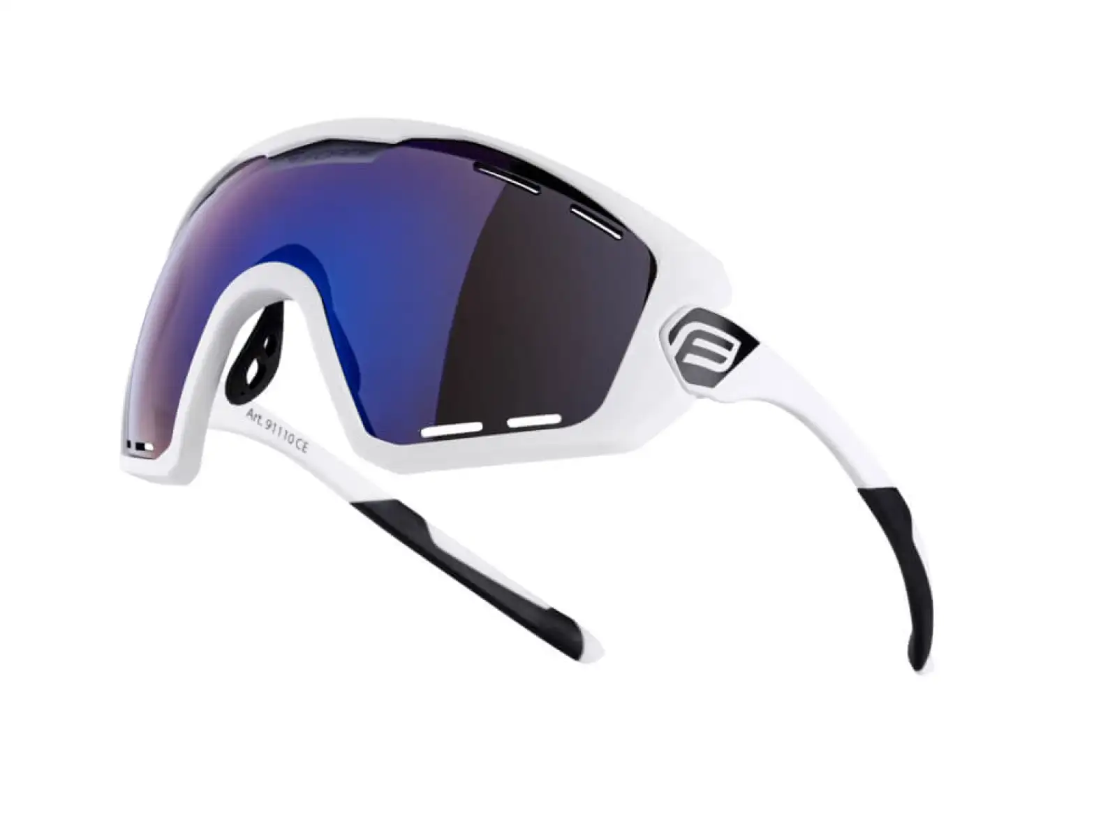 Force Ombro Plus okulary rowerowe biała/niebieska szkła