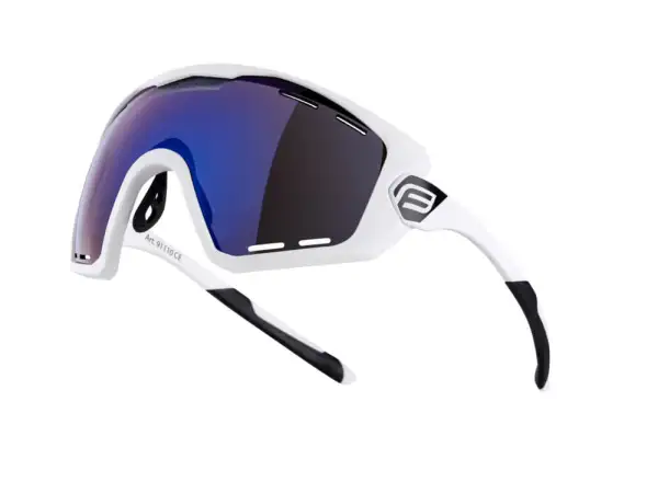 Force Ombro Plus okulary rowerowe biała/niebieska szkła