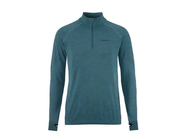 Craft Core Dry Active Comfort Zip męska koszulka długi rękaw zielona