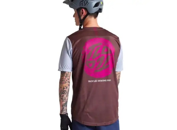 Troy Lee Designs Flowline męska koszulka z krótkim rękawem Flipped Chocolate
