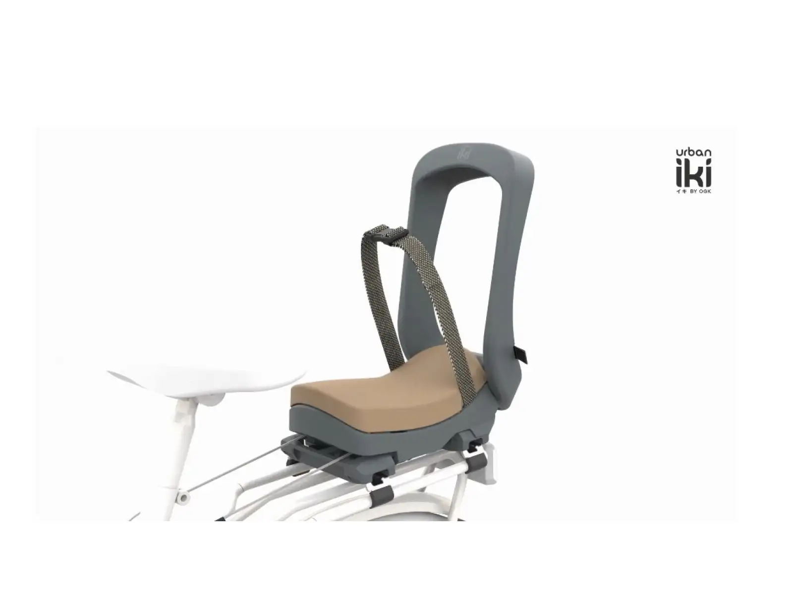 Urban Iki Junior tylne siedzisko z adapterem na bagażnik Bincho Black/Kurumi Brown