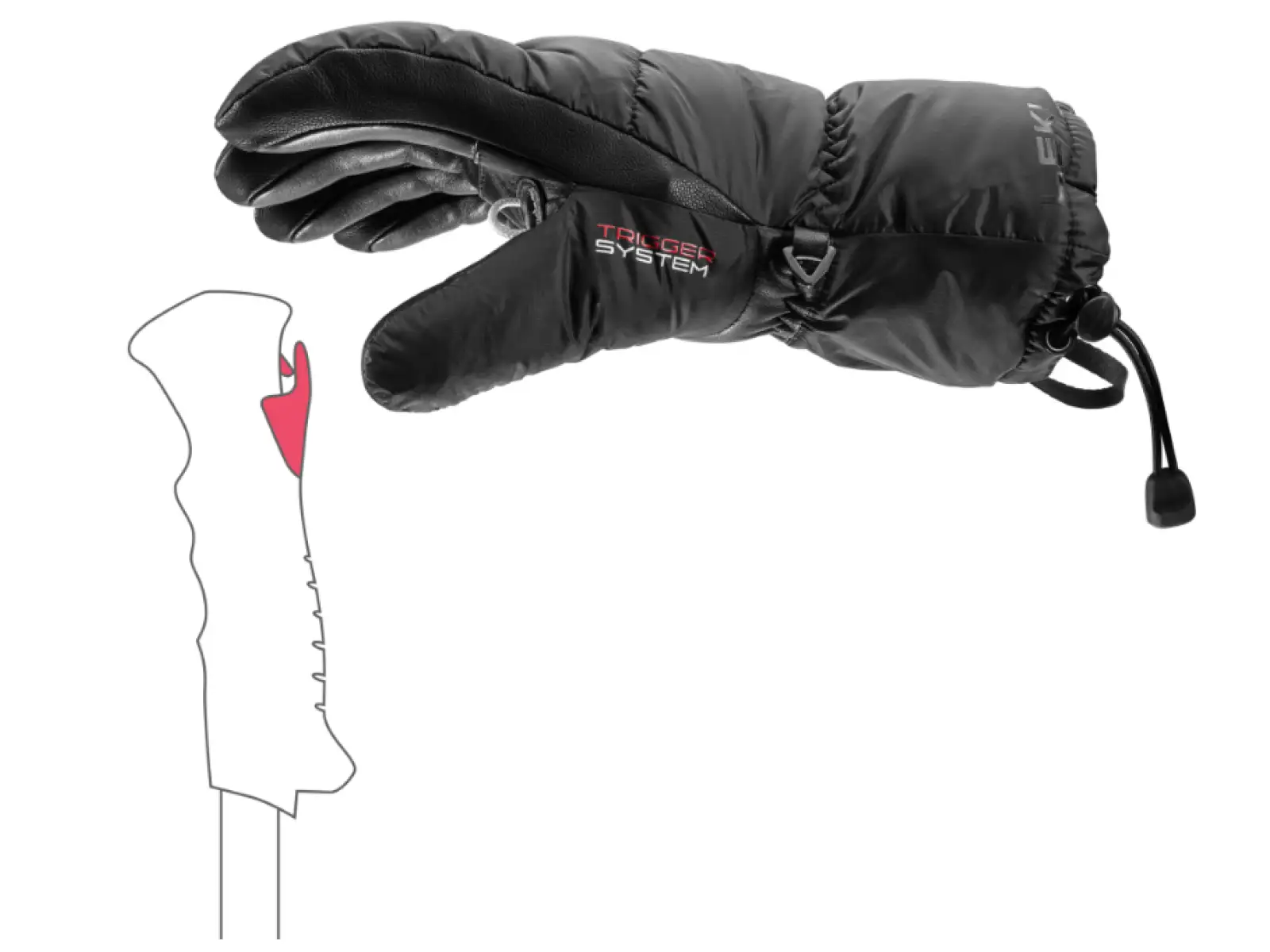 Leki Glace 3D Women damskie rękawice Black