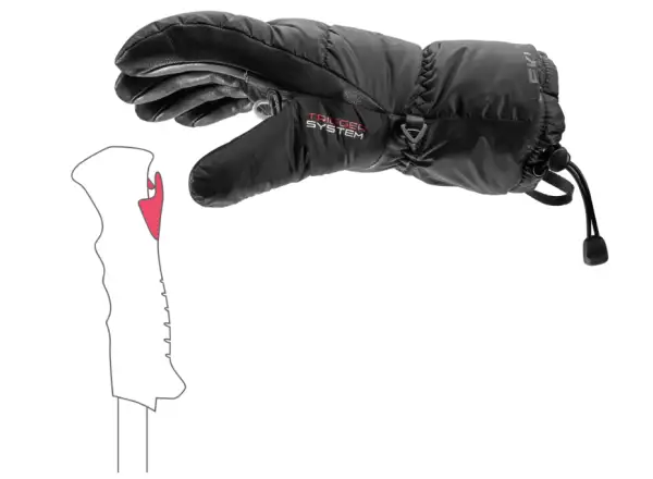 Leki Glace 3D Women damskie rękawice Black
