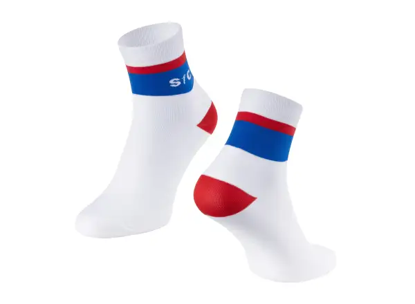 Force Stripe krótkie skarpetki biała/niebieska