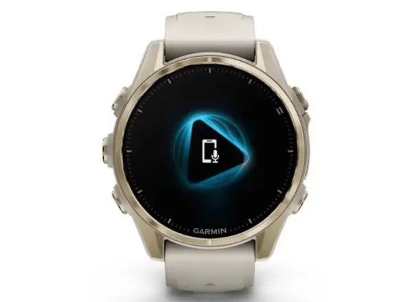 Garmin fenix 8 - 43 mm AMOLED Sapphire smartwatch Soft Gold Fog grey