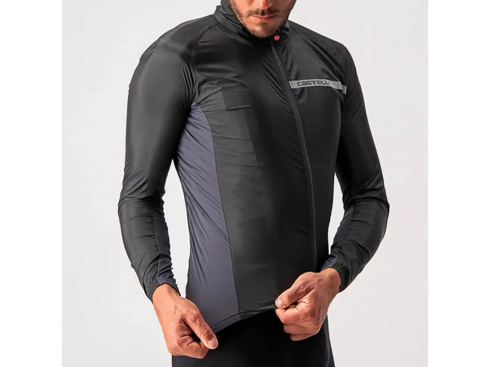 Castelli Squadra Stretch męska kurtka light black/dark gray
