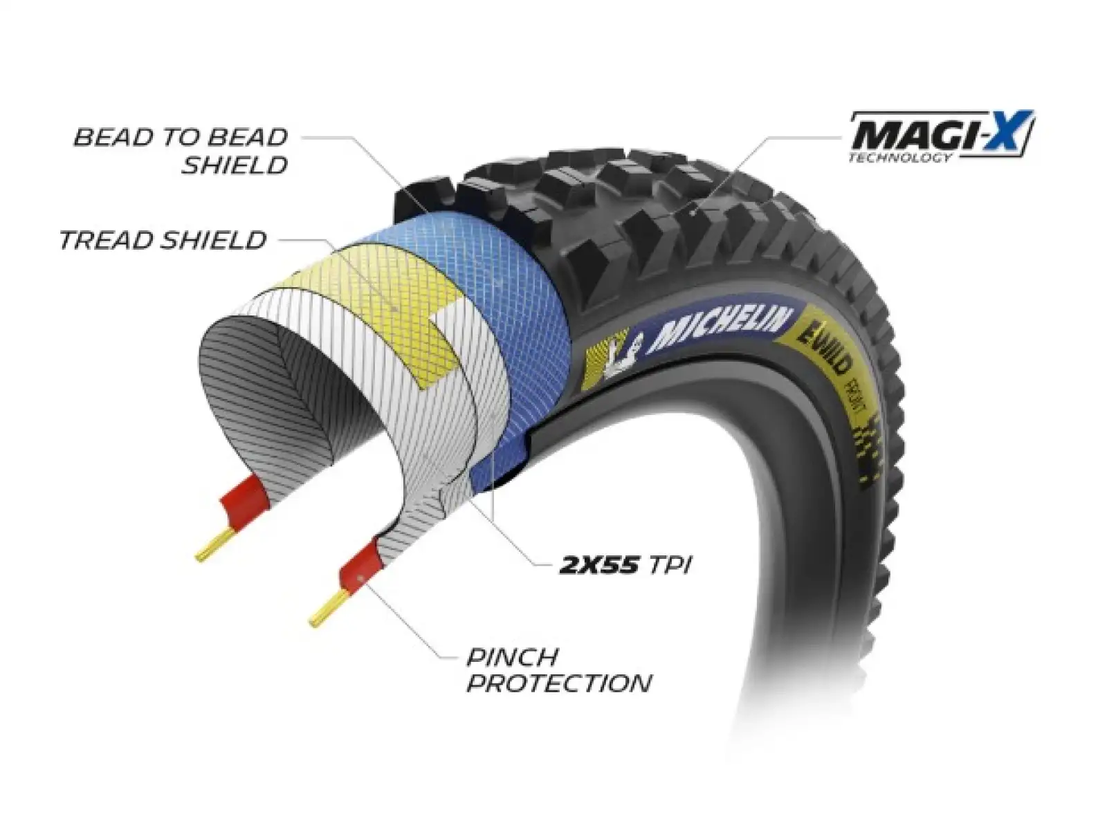 Michelin E-Wild Front 29x2,40" Racing Line TS TLR MTB opona kevlar