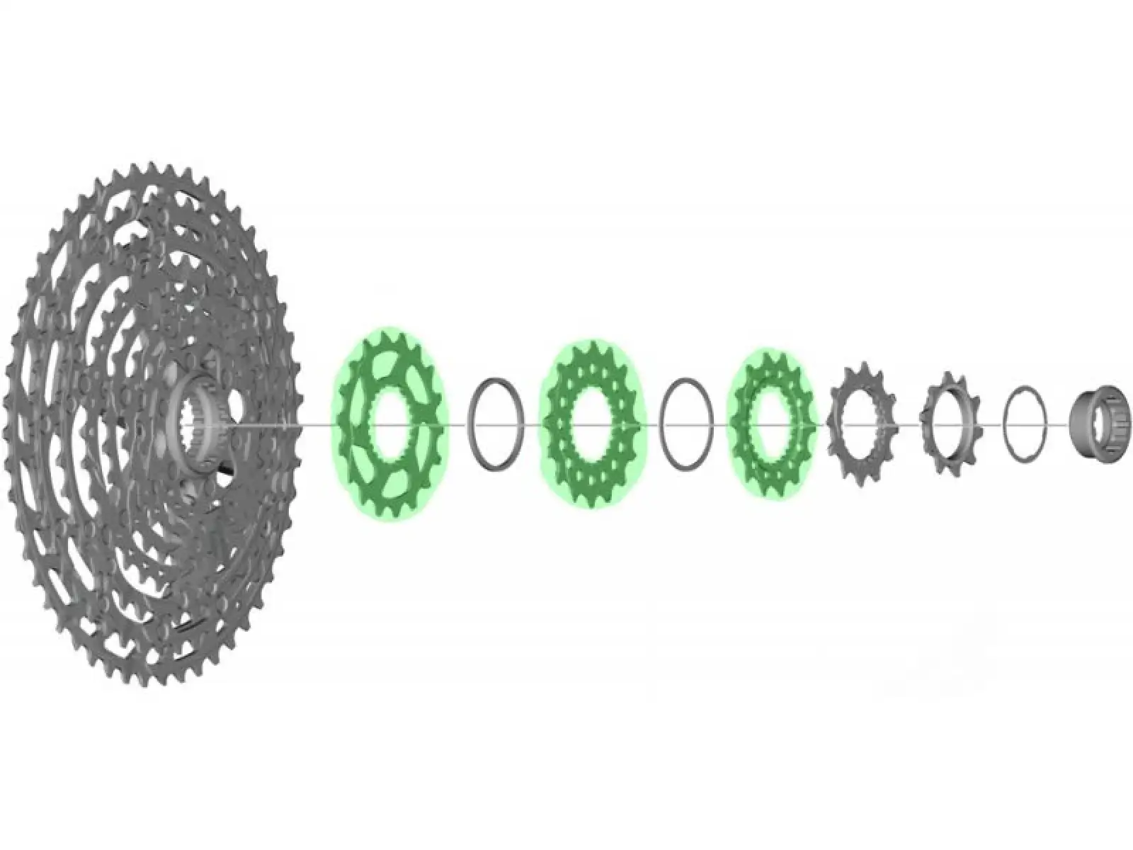Shimano CS-M8100/M7100 zęby kasety 18 zębów