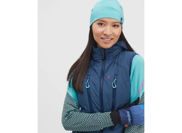 Silvini Polara damska skialpowa kamizelka Navy/Turquoise