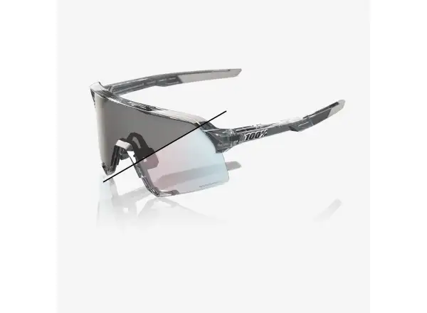 100% S3 okulary przeciwsłoneczne Polished Translucent Grey/Rose Gold Mirror Photochromic