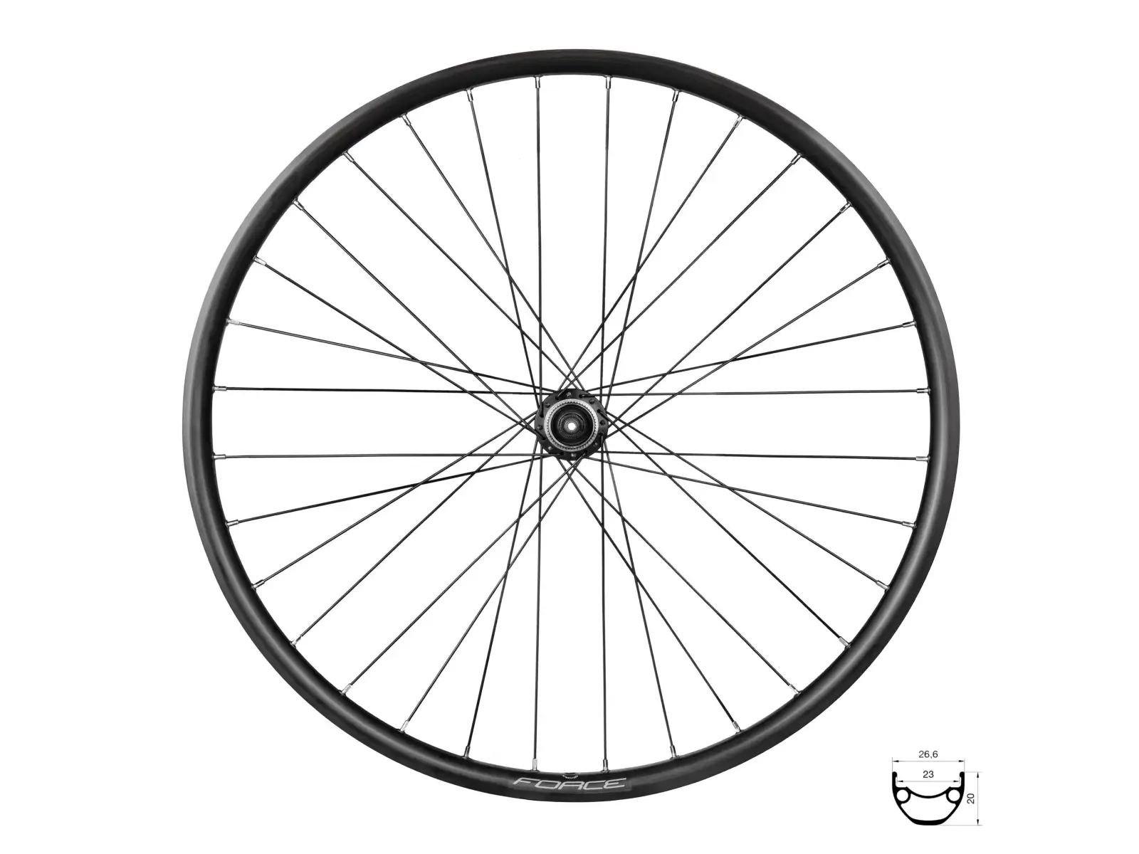 Force XC Disc 559x23 przednie zaplecione koło HBM475 36 otworów