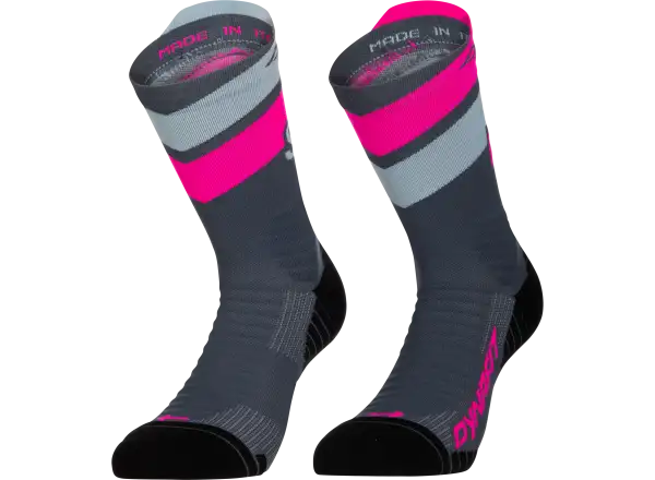 Dynafit Ultra Crew skarpetki do biegania Cinder/Pink Glo