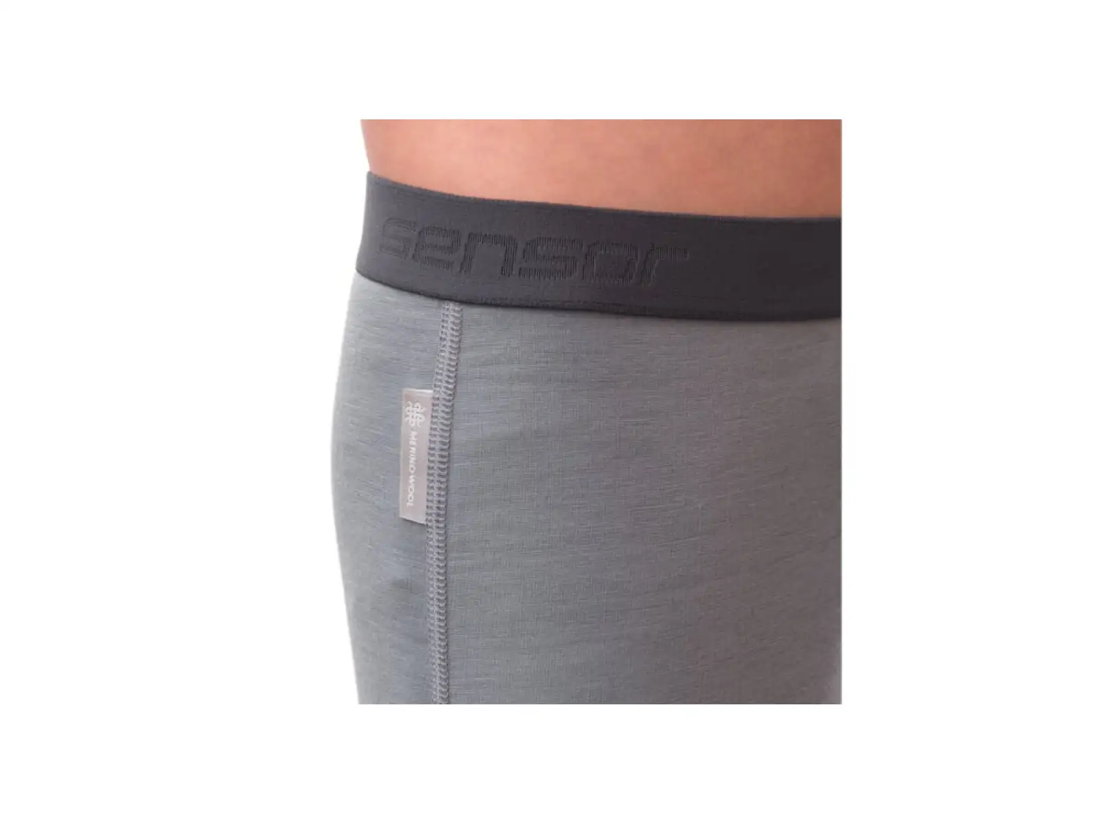 Sensor Merino Active zestaw juniorska koszulka długi rękaw + spodnie szary