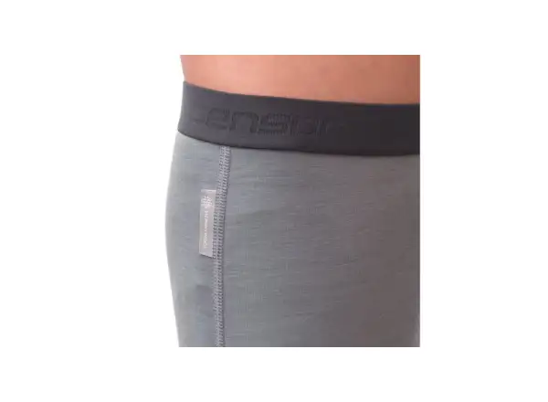 Sensor Merino Active zestaw juniorska koszulka długi rękaw + spodnie szary